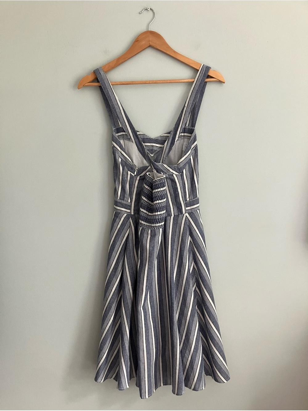 ALTER’D STATE Blue Striped Cotton A-Line Midi Dress Size L - Picture 5 of 11
